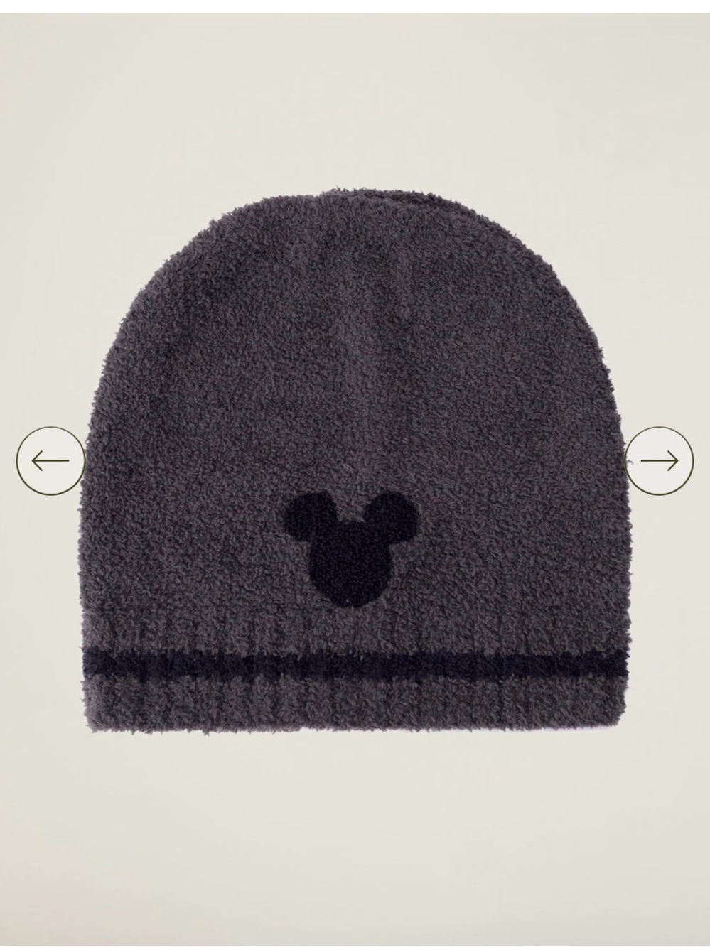 Barefoot Dreams CozyChic Adult Classic Mickey Mouse Beanie Disney Series Gray - Picture 4 of 8